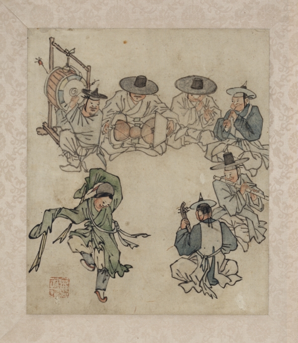 .김홍도, '무동', 조선, 18-19세기, 종이에 색, 국립중앙박물관