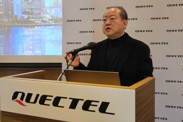 이상헌 퀵텔 테크놀로지 코리아 대표가 14일 열린 미디어 브리핑에서 발표하고 있다(사진=퀵텔)